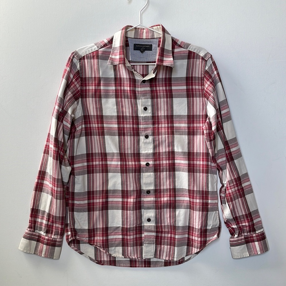 Banana Republic Men’s Button Up  Flannel Shirt | slim fit | size small